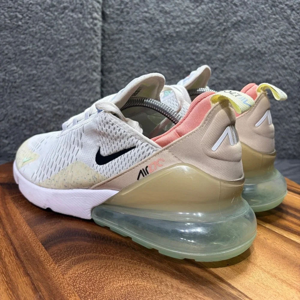 Nike‎ Air Max 270 Mens 11.5 White Sea Glass Arctic Orange DQ7642-100 Sneakers